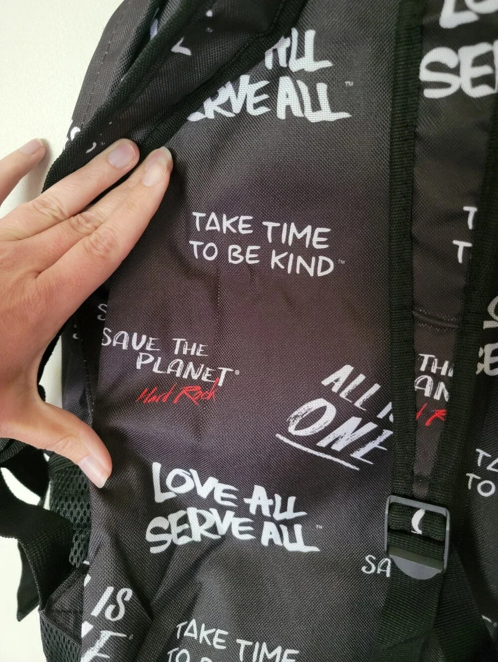 Hard Rock Cafe Love All Serve All Graffiti Packable Backpack